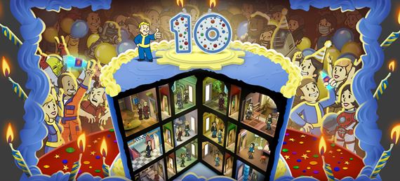 Fallout Shelter oslavuje 10 rokov  s darekmi pre hrov